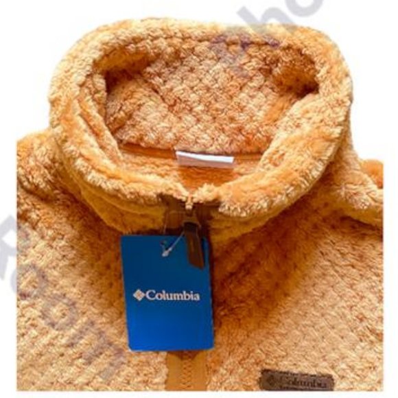 columbia women's fire side II sherpa full zip, canyon gold y verde medium - Picture 6 of 14